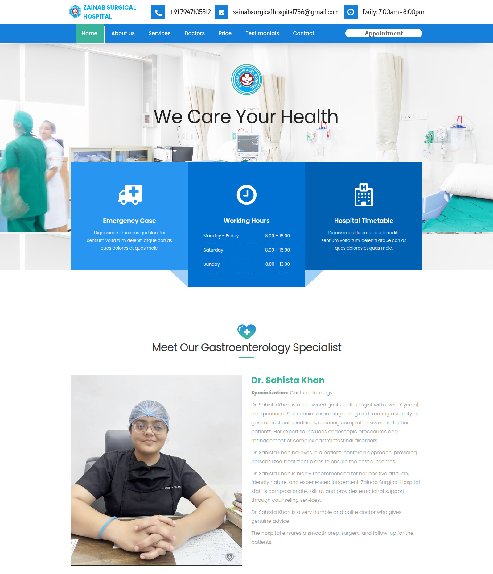 Zainab Surgical Hospital Develope